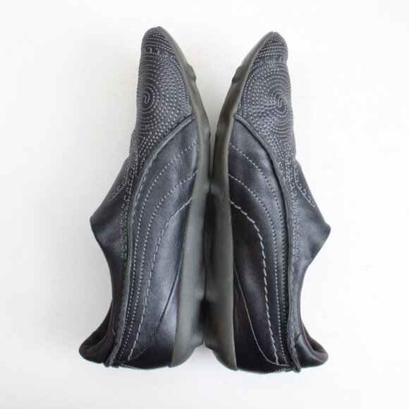 Puma Archive Women's Black Leather Japanese Embroidered Yin Sneakers Size 8.5 - Picture 6 of 8